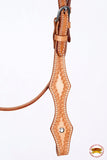HILASON American Leather Horse Browband Headstall Working Tack Tan | for Horses Western Headstalls