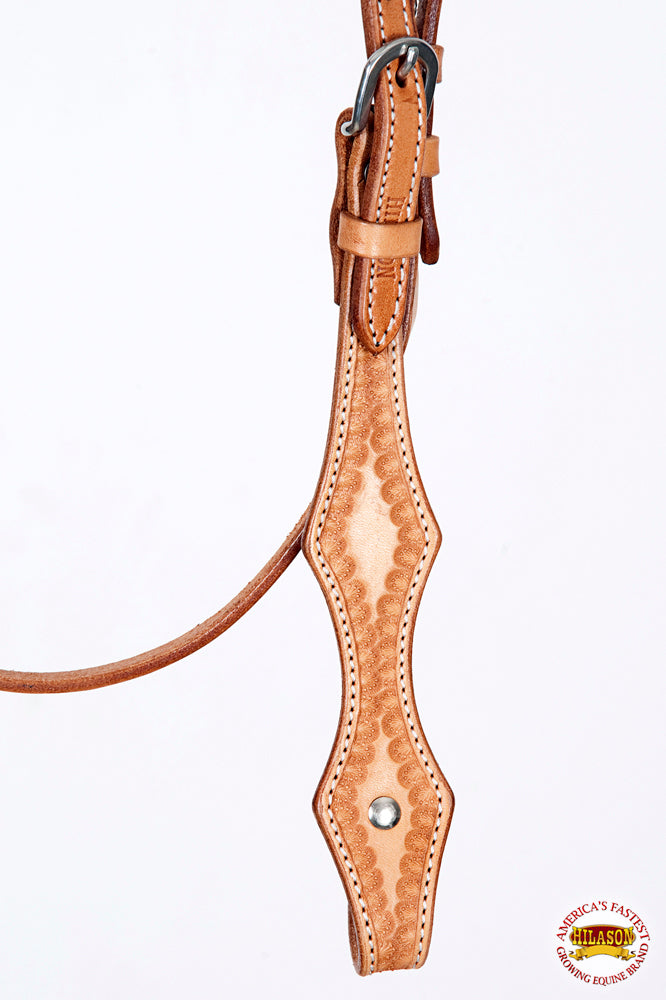 HILASON American Leather Horse Browband Headstall Working Tack Tan | for Horses Western Headstalls