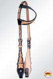 Hilason American Leather Horse One Ear Headstall Working Tack Black