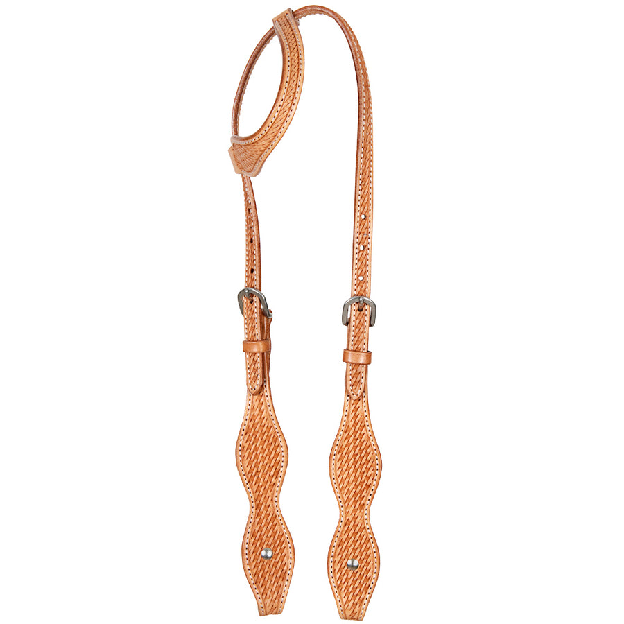 Hilason American Leather Horse One Ear Headstall Working Tack Tan - Uhorse