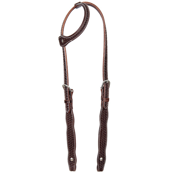 Hilason American Leather Horse One Ear Headstall Working Tack Brown - Uhorse