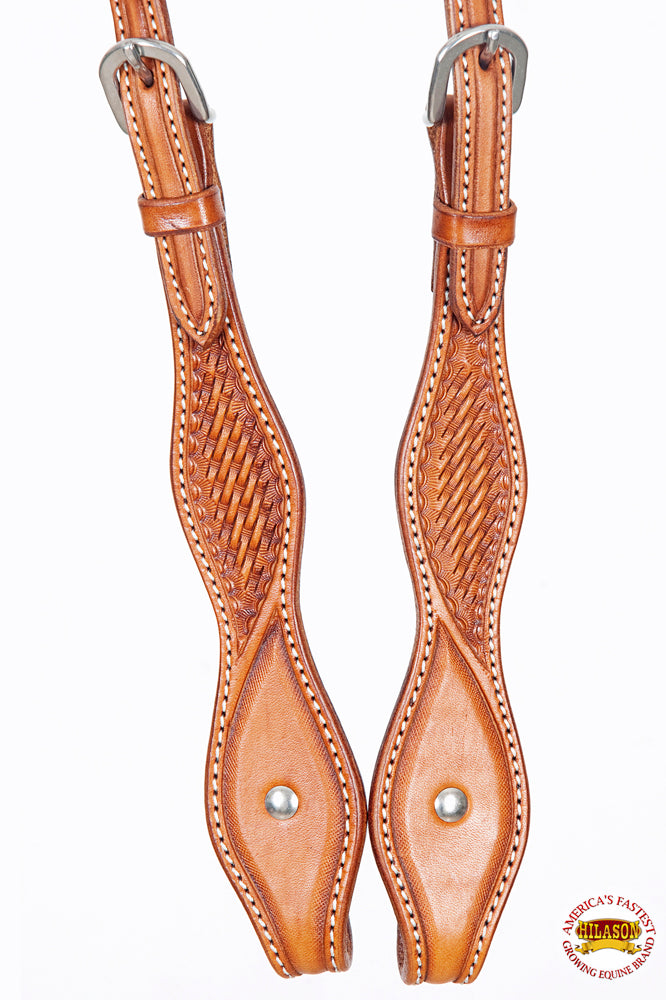 HILASON American Leather Horse One Ear Headstall Working Tack Tan | for Horses Western Headstalls