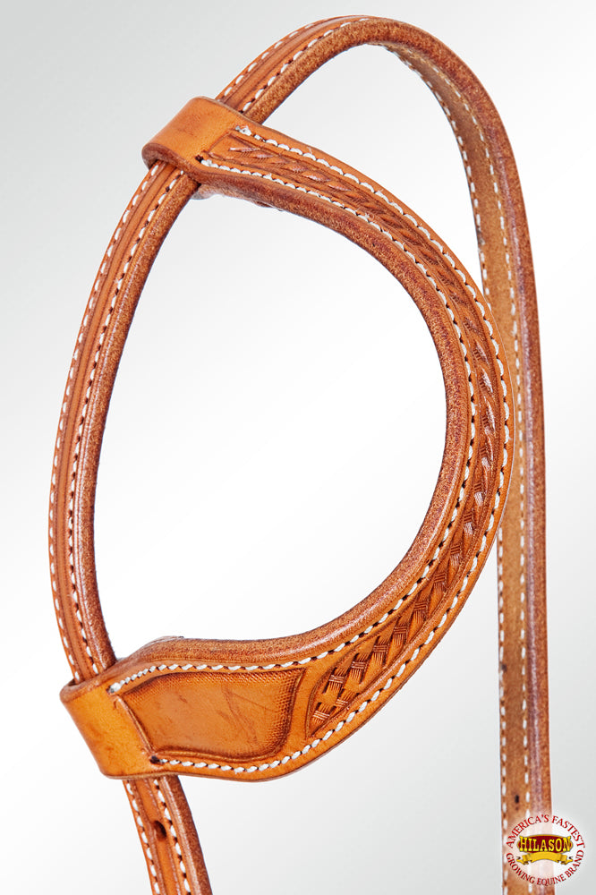 HILASON American Leather Horse One Ear Headstall Working Tack Tan | for Horses Western Headstalls