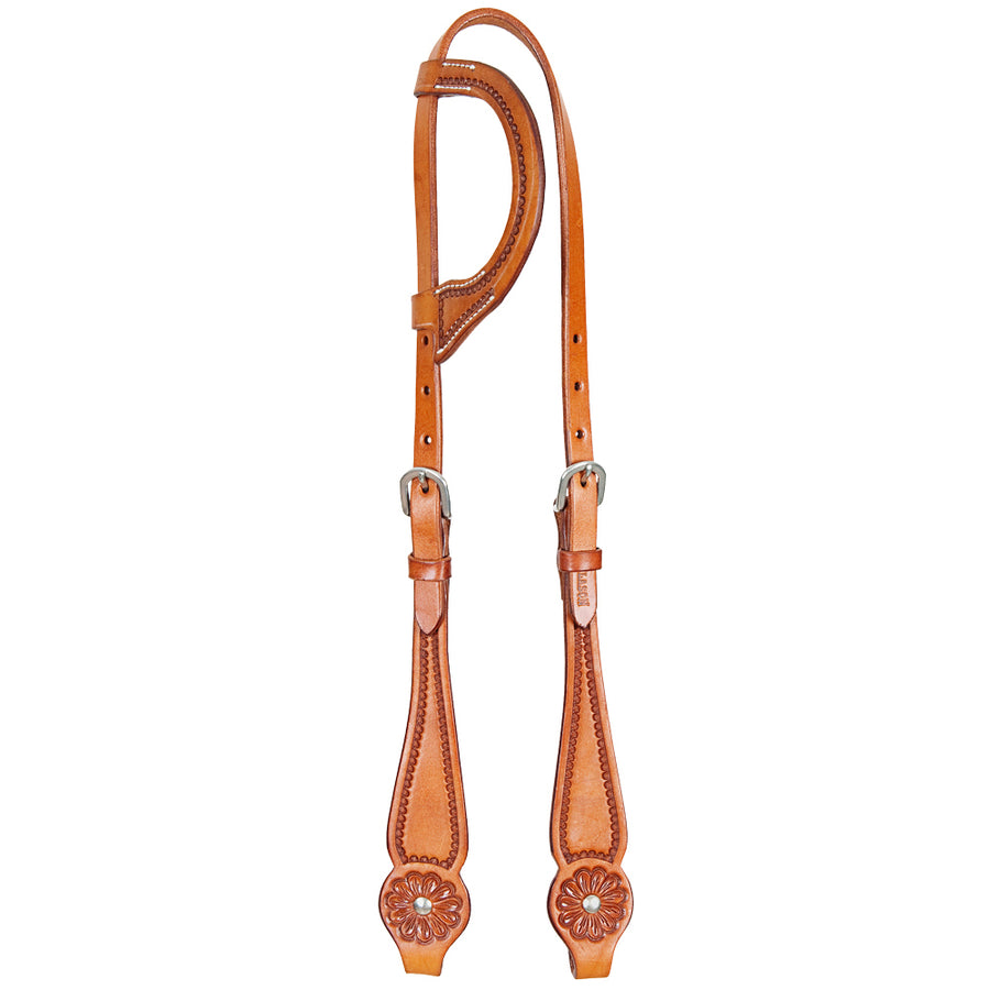 Hilason American Leather Horse One Ear Headstall Working Tack Tan - Uhorse