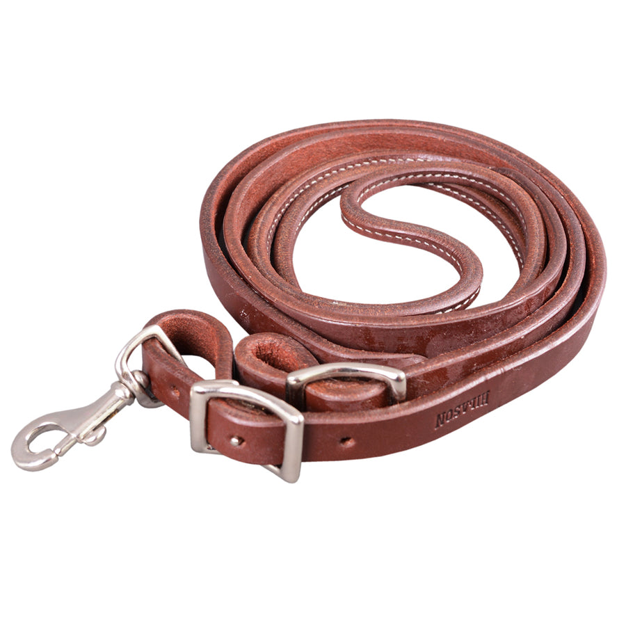 5/8 In X 8 ft HILASON W. H. Leather American Reins Brown by Hilason – Cowboy and equestrian accessories