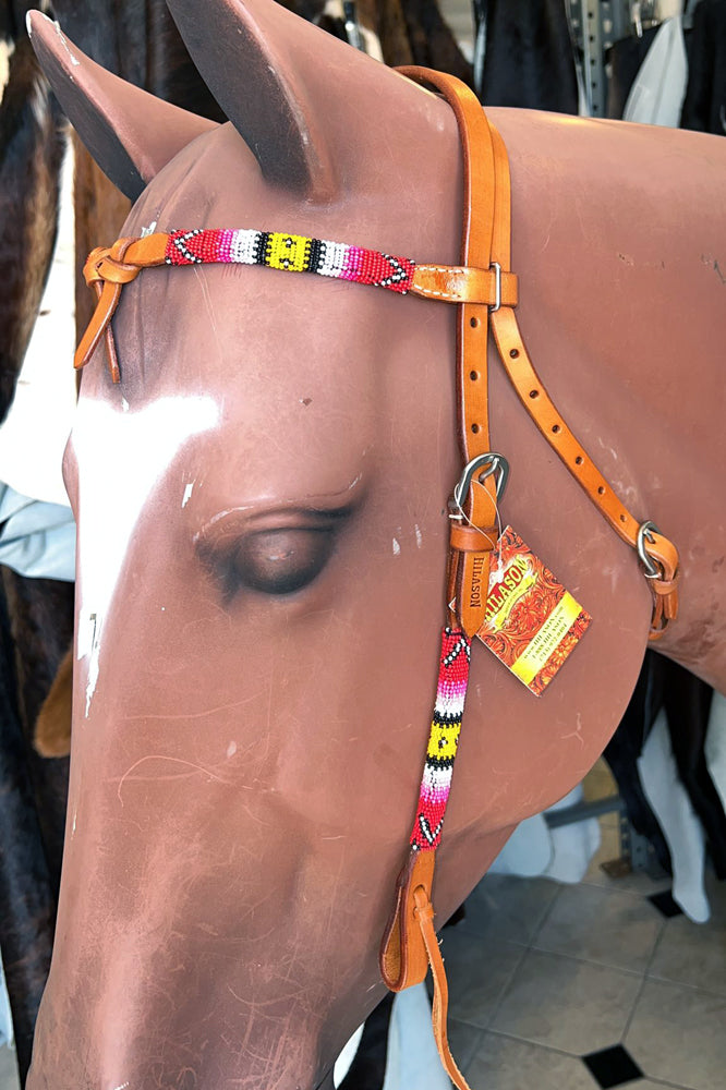 HILASON American Leather Horse Browband Headstall Working Tack Brown | for Horses Western Headstalls