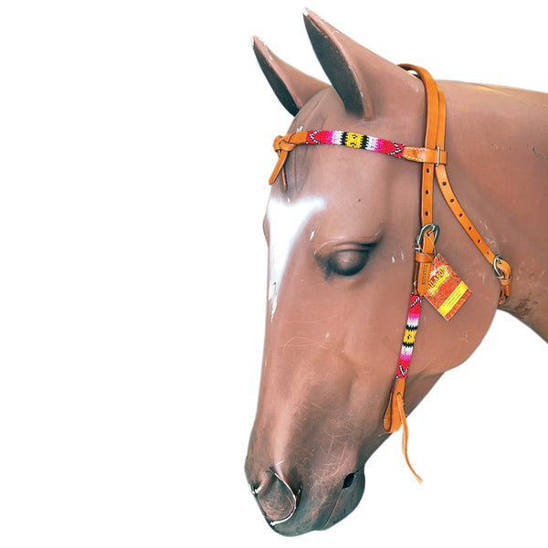 Hilason American Leather Horse Browband Headstall Working Tack Brown - Uhorse