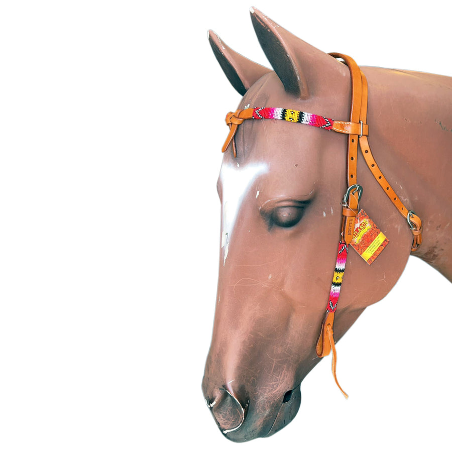 Hilason American Leather Horse Browband Headstall Working Tack Brown - Uhorse