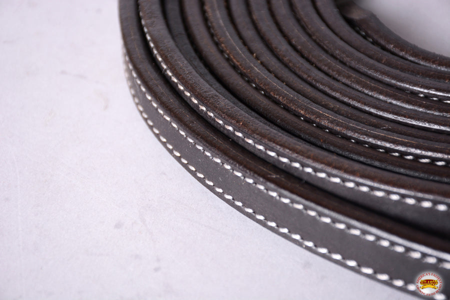 5/8 In X 8 Ft Hilason Western Horse Leather Split Reins Dark Brown