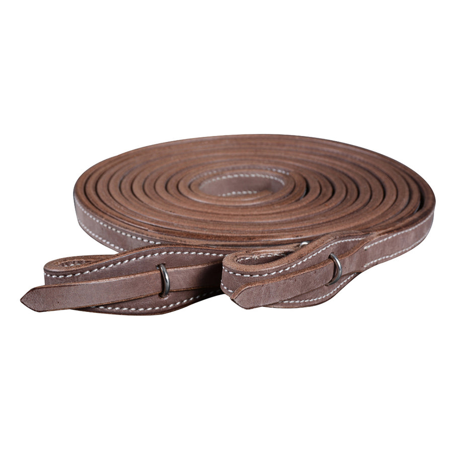 5/8 X 8 Ft Hilason American Leather Split Reins Chocolate by Hilason – Cowboy and equestrian accessories