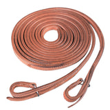5/8 In X 8 ft Hilason Western Horse Leather Split Reins Brown