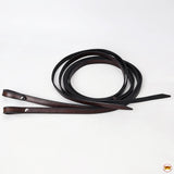 5/8 X 8 Ft Hilason American Leather Split Reins Chocolate Brown