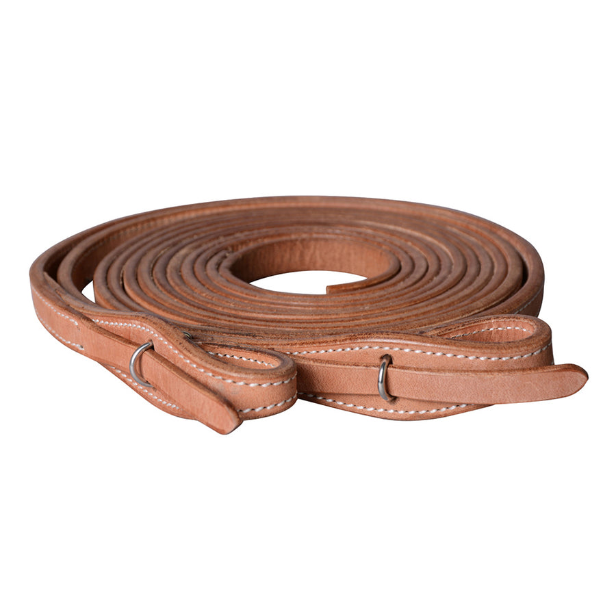 5/8 X 8 Ft Hilason American Leather Split Reins Tan by Hilason – Cowboy and equestrian accessories