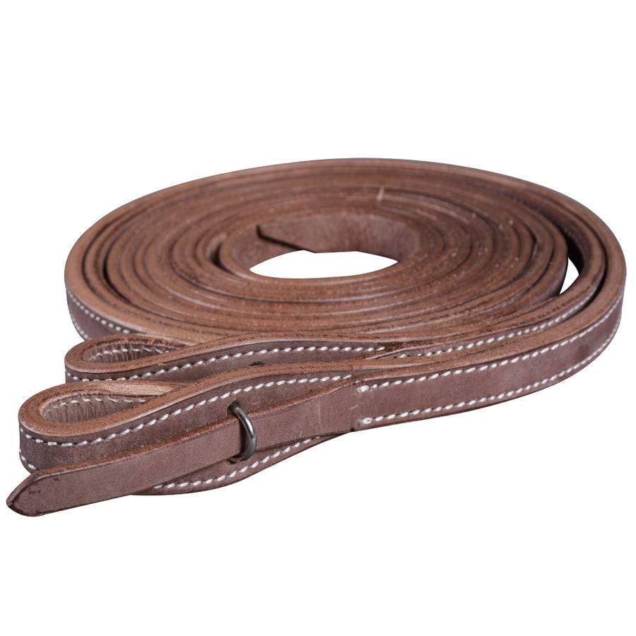 5/8 X 8 Ft Hilason American Leather Split Reins Chocolate by Hilason – Cowboy and equestrian accessories