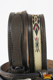 HILASON Western Genuine Leather Belt for Handmade Unisex Full Grain Heavy Duty Engraved Buckle Belt Dark Brown