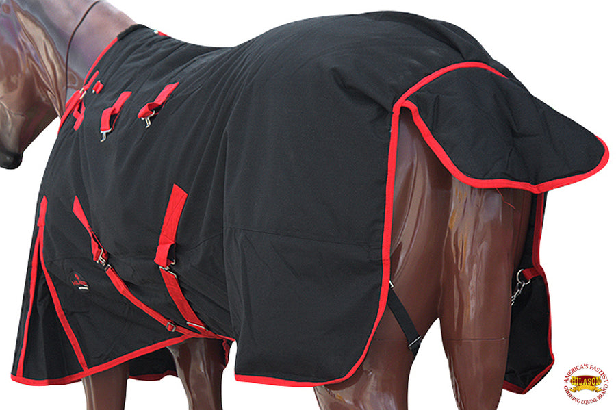 HILASON 1200D Winter Waterproof Poly Horse Blanket Belly Wrap | Turnout Blankets for Horses