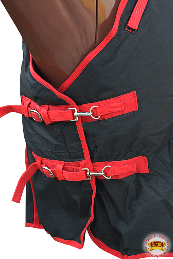 HILASON 1200D Winter Waterproof Poly Horse Blanket Belly Wrap | Turnout Blankets for Horses