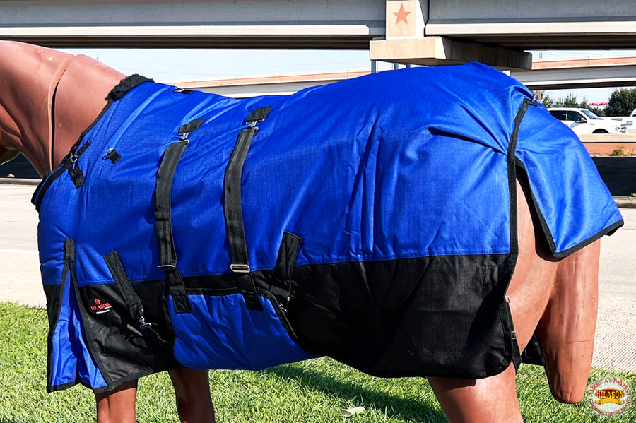HILASON 600D Winter Waterproof Poly Horse Blanket Belly Wrap | Turnout Blankets for Horses