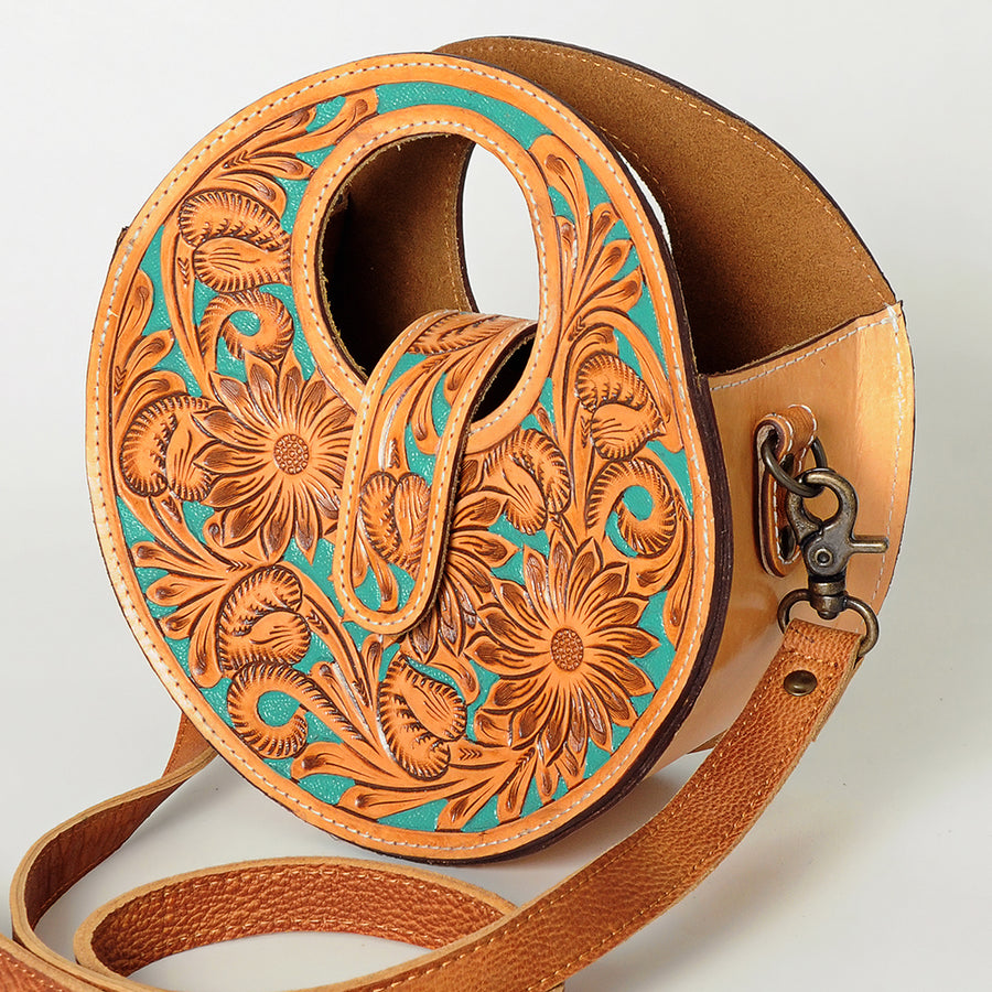 American Darling Hand Tooled Floral Hobo Bag Western Leather Handcrafted Shoulder Bag - Uhorse
