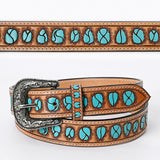 American Darling ADBLF126-L Beautifully Hand Tooled Genuine American Leather Belt Men and  Women