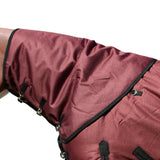 Hilason 600D Winter Waterproof Poly Turnout H. Hood Neck Cover Wine – by Hilason – Cowboy and equestrian accessories