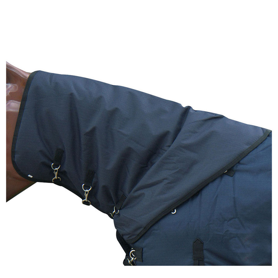Navy nylon horse blanket with metal hardware - Uhorse