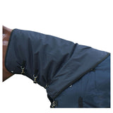 Navy nylon horse blanket with metal hardware - Uhorse