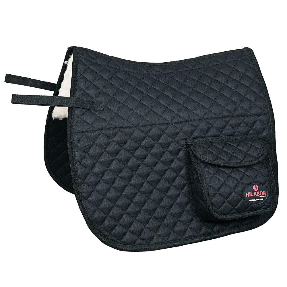 HILASON Western Horse Luxury Quilted Saddle Pads with Pockets | Saddle Pad for Horse Riders | Saddle Pads | Western Saddle Pads | Horses Saddle Pads | Horse Riding Pads