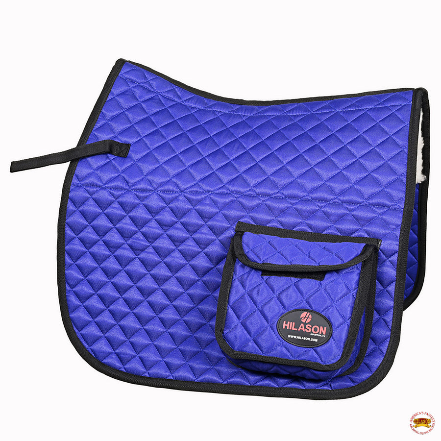 HILASON Western Horse Luxury Quilted Saddle Pads with Pockets | Pad