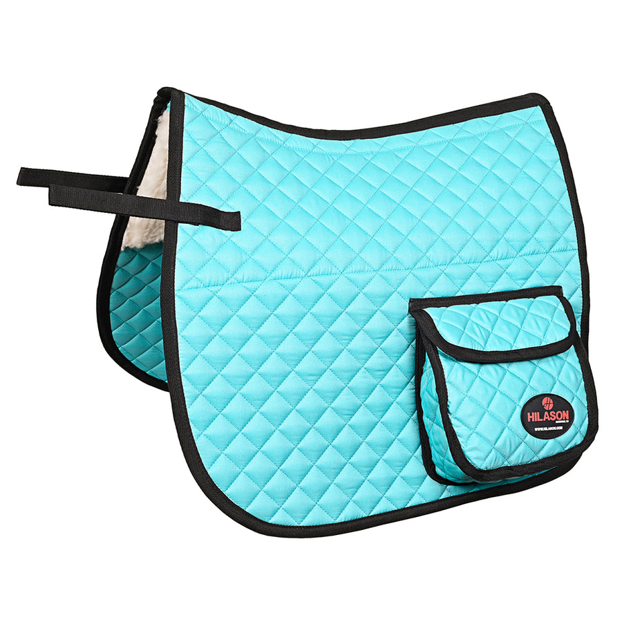 HILASON Western Horse Luxury Quilted Saddle Pads With Pockets - Uhorse