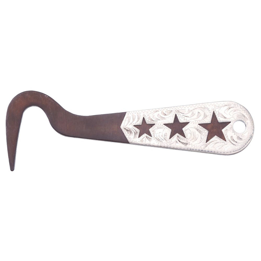 Tough 1 Kelly Silver Star ABR Heavy-Duty Metal H. Hoof Pick by Hilason – Cowboy and equestrian accessories