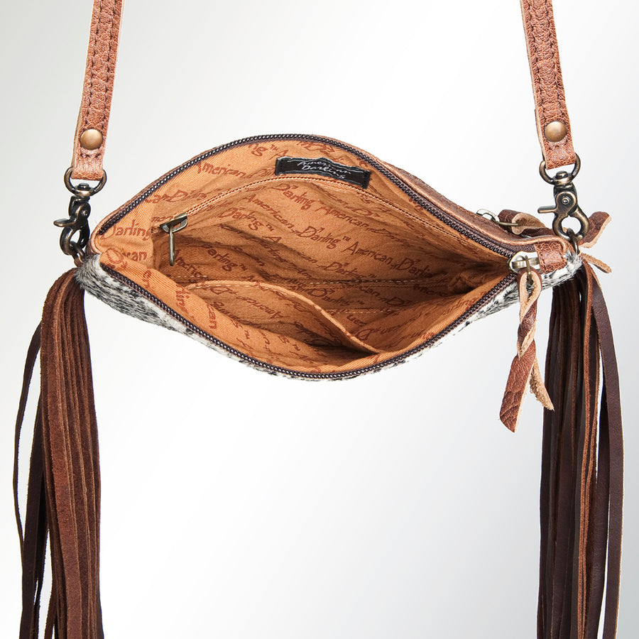 Ameran Darling Women's Crossbody Bag Western Hair-On Genuine Leather Handbag and Ladies Purse