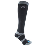 Woof Wear Horse Long Riding Sock 2 Pairs Black Gray