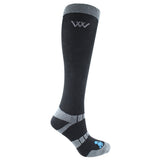 Small Woof Wear Horse Long Riding Sock 2 Pairs Black Gray - Uhorse