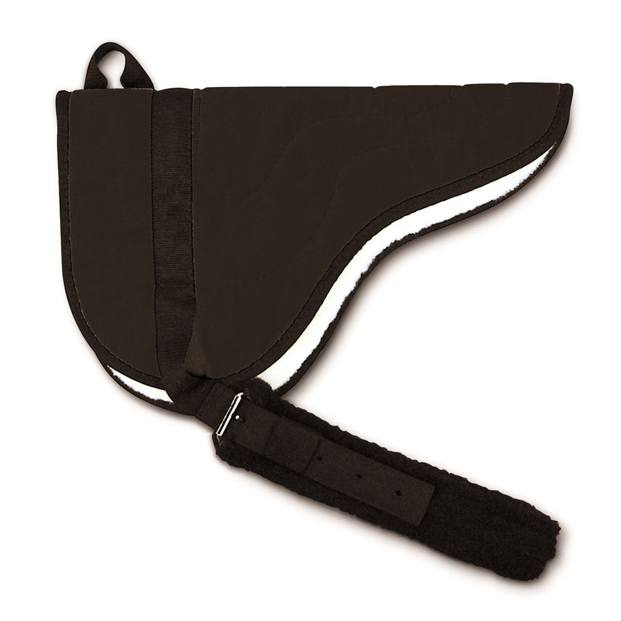 MicroSuede Horse Saddle Pad Bareback Ultra Soft Abrasion Resistant Black - Uhorse