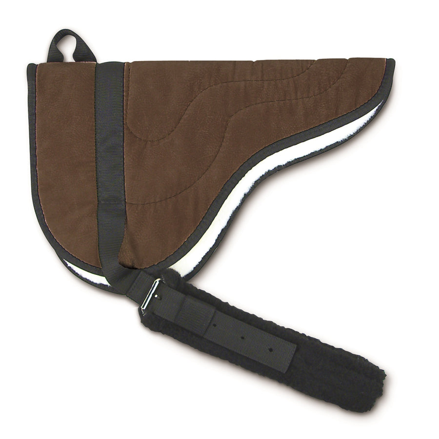 MicroSuede Horse Saddle Pad Bareback Ultra Soft Abrasion Resistant Brown - Uhorse