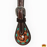 HILASON Hand-Tooled Leather Spur Straps for Men & Women – Western Design, Adjustable Fit