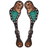 HILASON Leather Horse Spur Strap Western Floral Hand Paint | Spur Straps | Leather Spur Straps | Spur Straps for Women and Men | Spur Straps Western