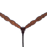 HILASON Western Horse Floral Headstall Breast Collar One Headstall American Leather Tack Set