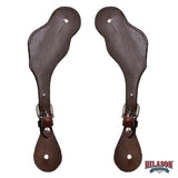 HILASON Hand-Tooled Leather Spur Straps for Men & Women – Western Design, Adjustable Fit