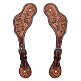 Hilason Leather H. Riding Spur Strap W. Floral by Hilason – Cowboy and equestrian accessories