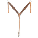 HILASON Western Horse Floral Headstall Breast Collar One Headstall American Leather Tack Set