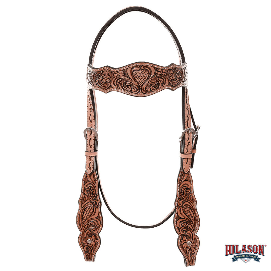 HILASON Western Horse Floral Headstall Breast Collar Wither American Leather Tack Set