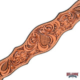 HILASON Western Horse Floral Headstall Breast Collar Wither American Leather Tack Set