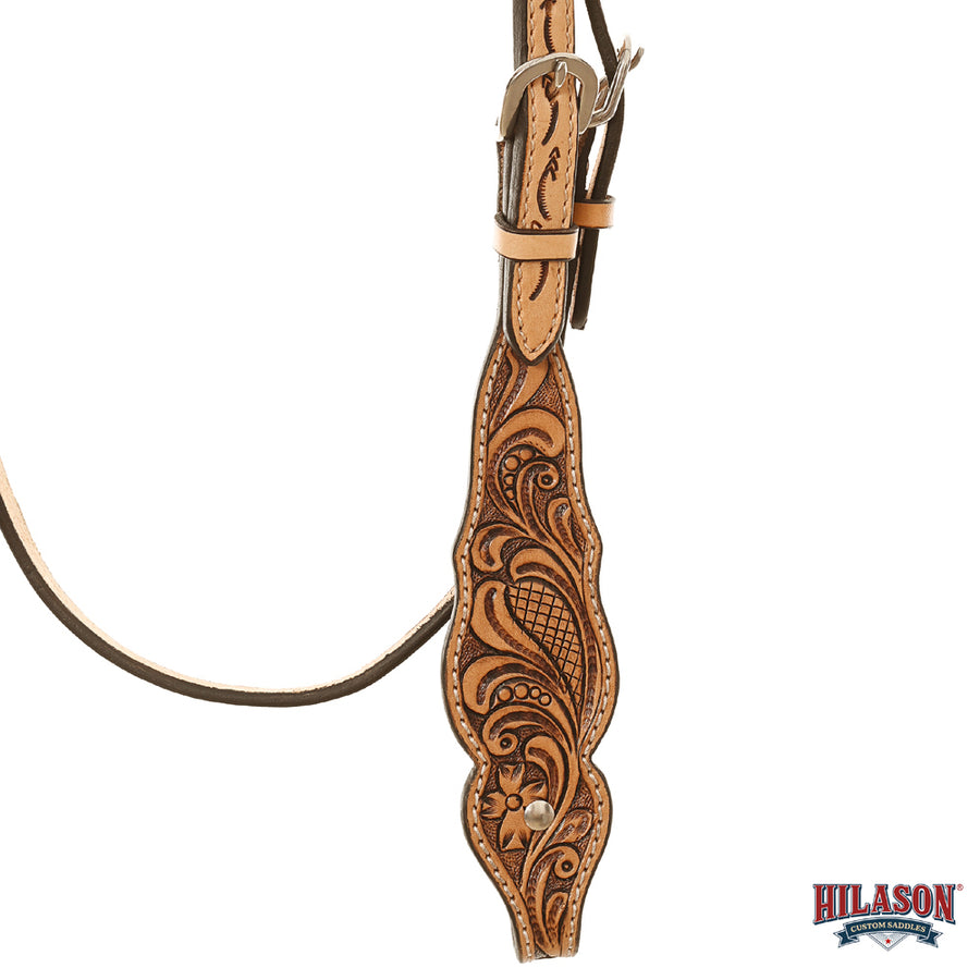 HILASON Western Horse Floral Headstall Breast Collar Wither American Leather Tack Set
