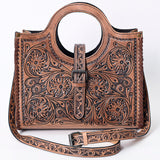 American Darling ADBG500 Tote Hand Tooled Genuine Leather Women Bag Western Handbag Purse