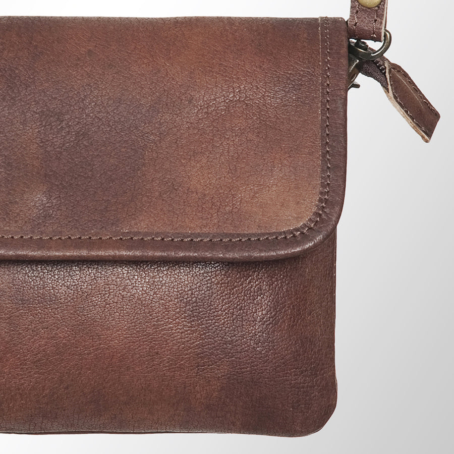 American Darling Genuine Leather Crossbody Bag for Women Vintage Style Flap Shoulder Purse Handcrafted Sling Bag