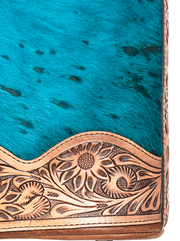 GIBGX207 American Darling Hand Tooled Hair On Genuine Leather Women Bag Western Handbag Purse