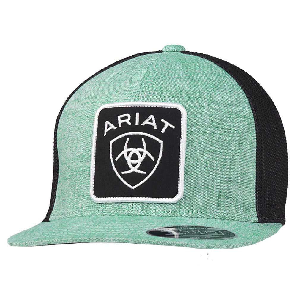 One Size FlexFit 110 Ariat Large Patch Logo Green Hats Cap