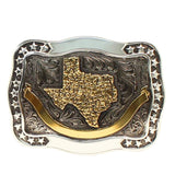 Crumrine Western Mens Belt Buckle Texas State Edge Stars